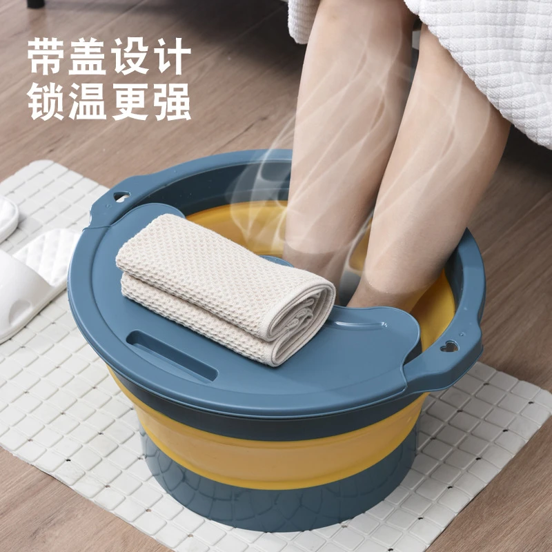 可折叠泡脚桶家用便携式泡脚盆过小腿洗脚盆按摩养生桶神器足浴盆