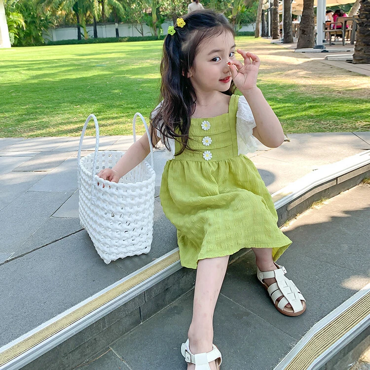 女童夏装连衣裙子儿童时髦夏款2023新款女孩宝宝洋气吊带公主裙潮