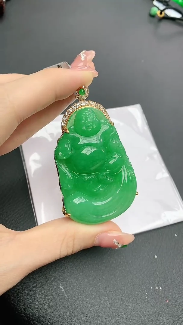 【闪购商品】翡翠颈饰18K金镶嵌赠礼盒证书珍