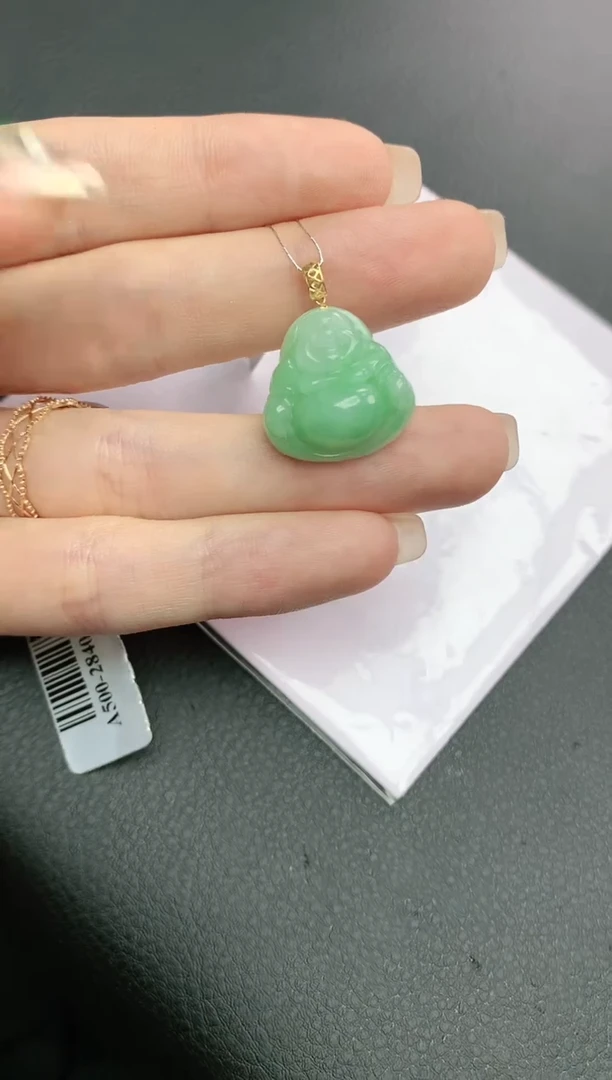 【闪购商品】翡翠颈饰18K金镶嵌赠礼盒证书珍
