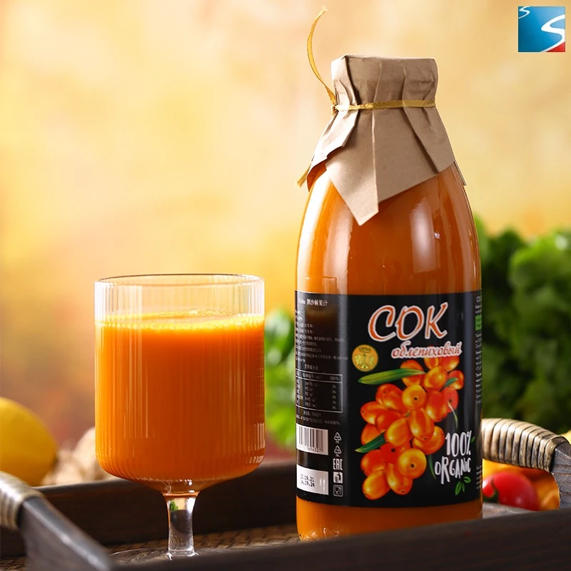 俄罗斯原装进口沙棘原浆Vitba原浆浓缩鲜榨鲜果饮料750ml/瓶硕森