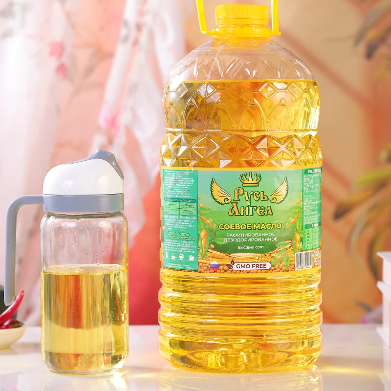 俄罗斯原装进口罗斯天使牌大豆油5L/桶