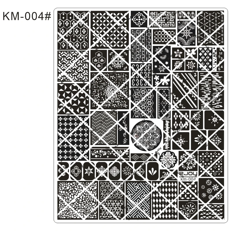 ZJOYKM004-020不锈钢印花钢板转印模版快捷美甲印花工具用品DIY