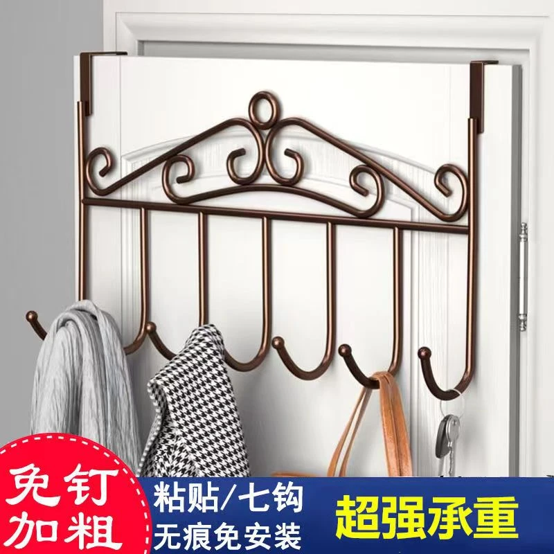 免打孔门后挂钩墙上挂衣架神器门上挂架壁挂子强力无痕衣服帽卧室