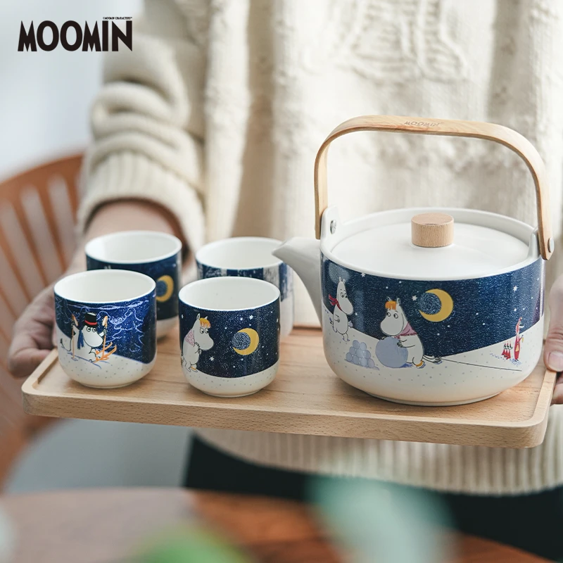 道福姆明moomin陶瓷茶具套装茶壶茶杯托盘烧水壶耐高温明火电陶炉