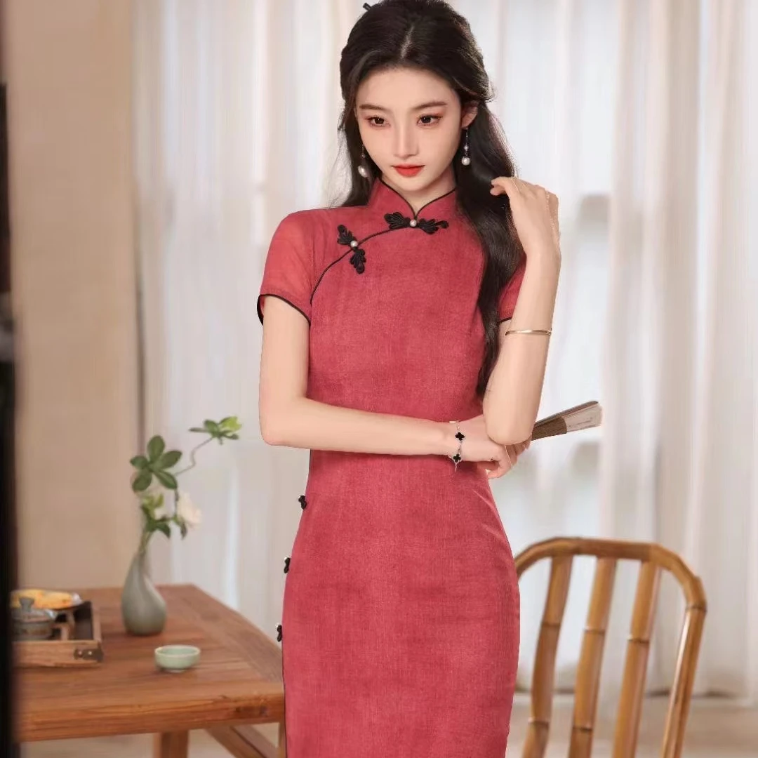 ZD【左】改良旗袍新款夏季复古少女风民国高级感气质日常可穿