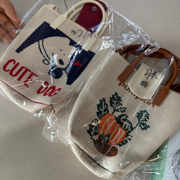 南瓜 狗狗斜挎包女小巧轻便百搭纯色ins斜跨手机包