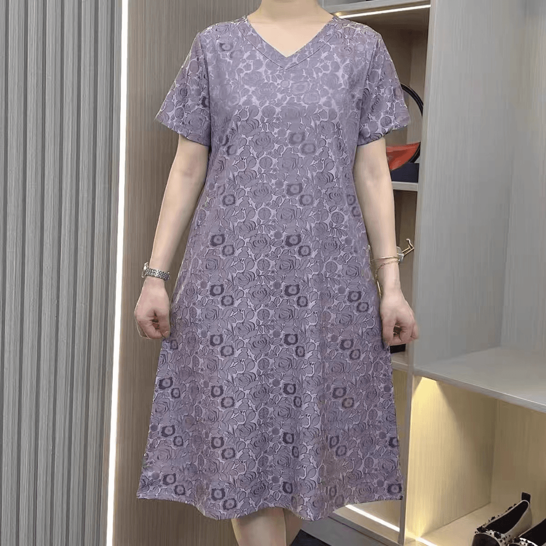 【文峰】夏季新款-亲肤柔软透气连衣裙（双喜花罗）