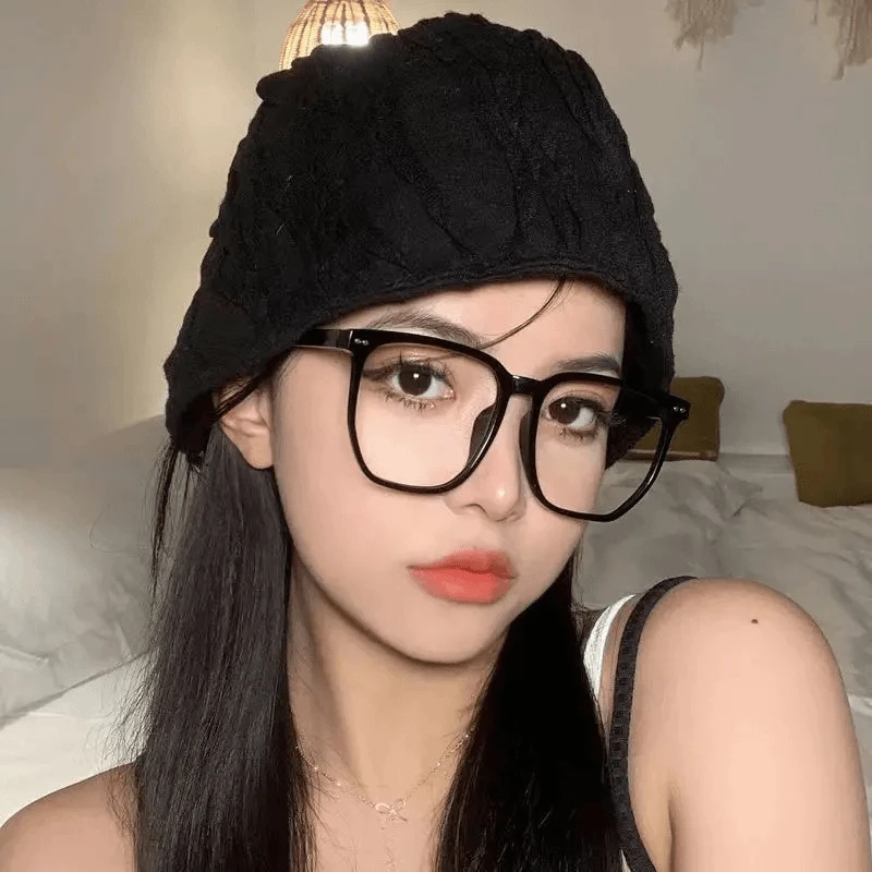 素颜神器眼镜女韩版潮黑框高级感近视可配度数大框大脸显瘦眼镜框