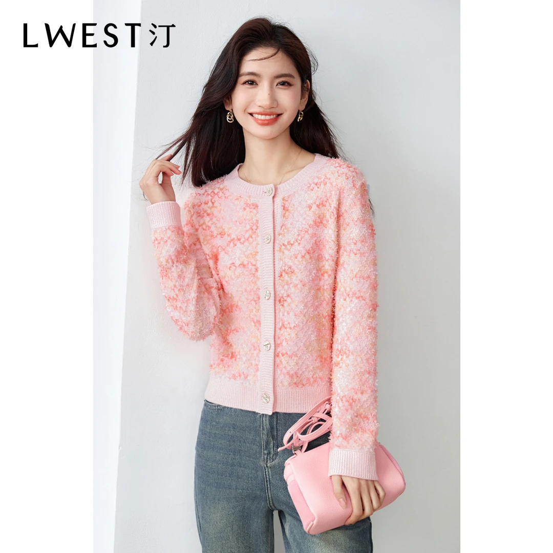 【哲妈宠粉】朗文斯汀小香风高级感粉色上衣DTYZ4101C21007