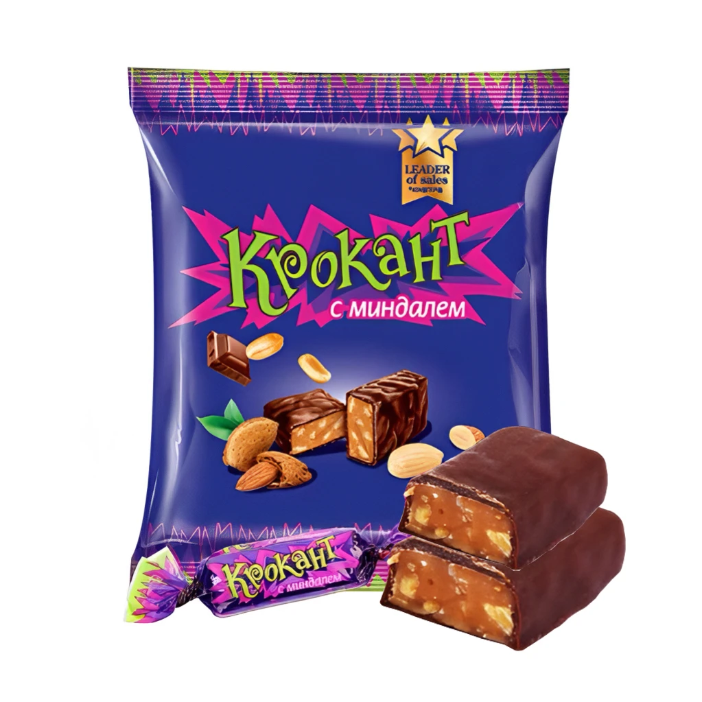 俄罗斯原装进口KDV巧克力味夹心·糖紫皮糖