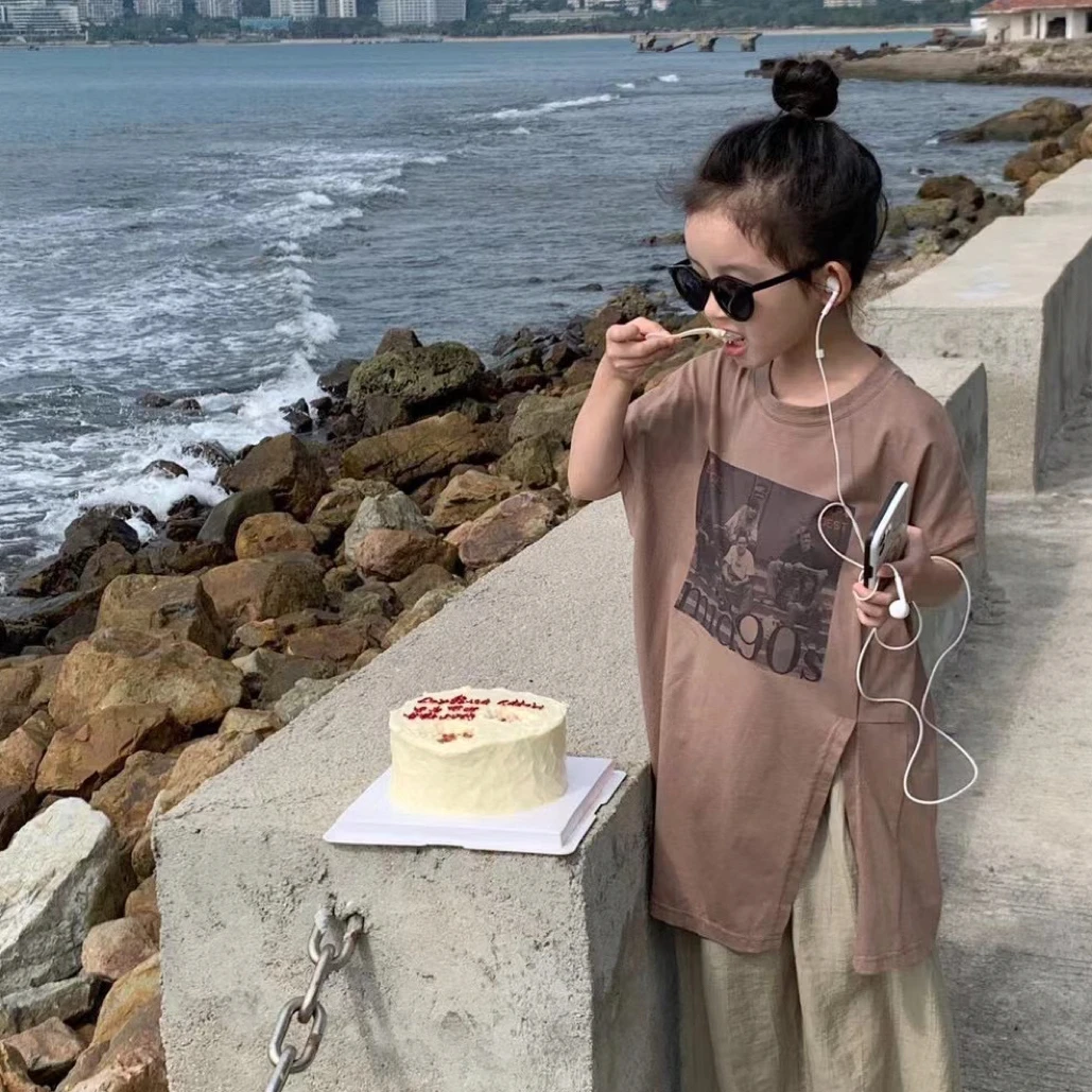 儿童夏季男童女童宽松印花休闲T恤/裙/套装【扣号过款链接】
