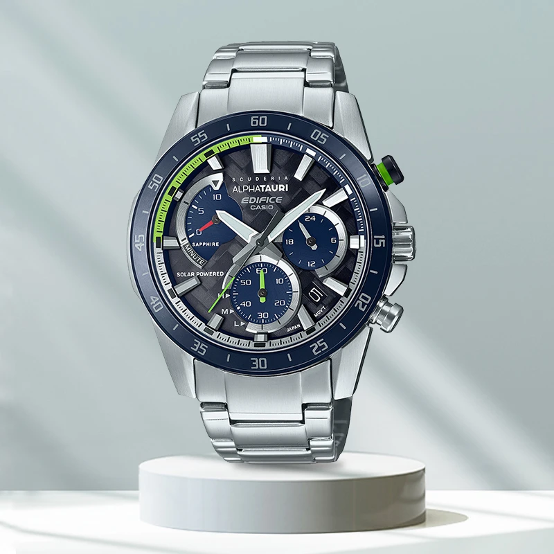 Casio/卡西欧EDIFICE手表男三眼太阳能联名款石英表EFS-S580AT-1