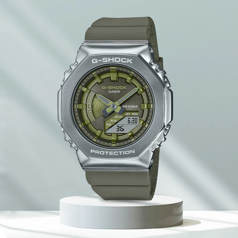 Casio/卡西欧手表男G-SHOCK中性金属八边形迷彩手表GM-S2100-3A