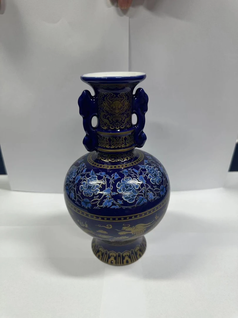 jk12当代青花陶瓷赏瓶摆件【备用链接，所见即所得】