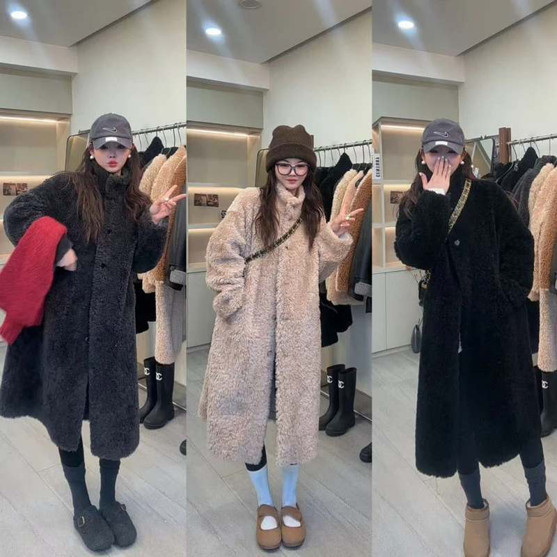 NABAO▶【全羊毛100%真毛冬季保暖防风大衣外套】