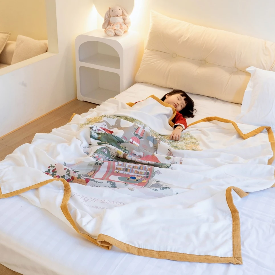 雅赞【六层竹纤维】单人盖毯超柔软超好看薄款机洗母婴