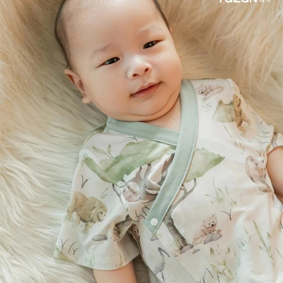 雅赞平角和尚服/ 婴儿幼儿纯棉春秋薄款护肚儿童宝宝