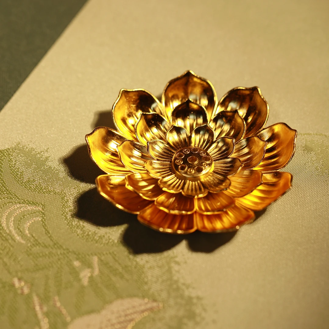 金莲香插  合金材质随行香插