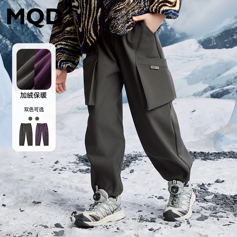 MQD童装儿童冬季新款加绒加厚保暖舒适休闲裤9644W1520