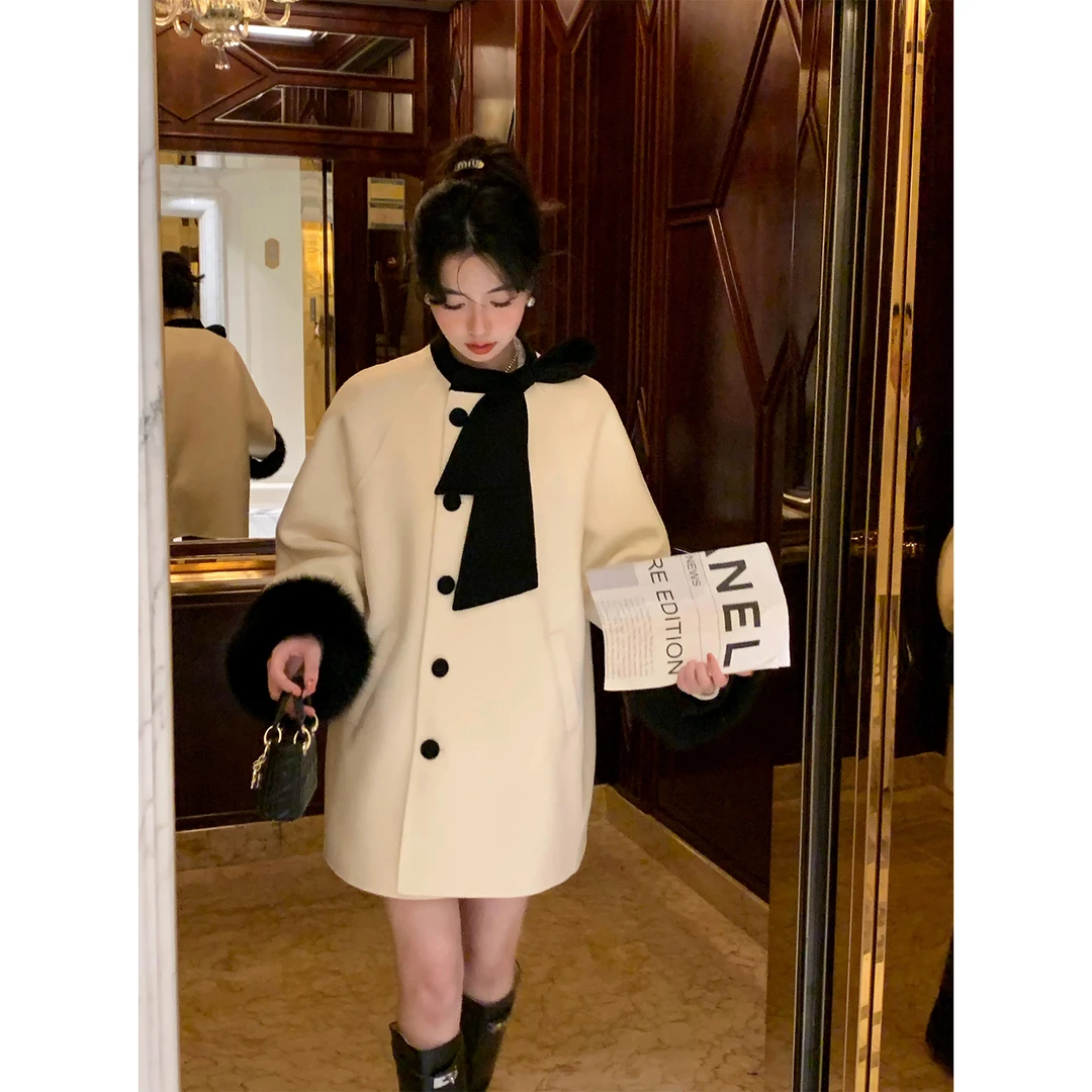 LZ02118鹿阿姨卓叔叔◆「星河来信」100双面呢大衣女冬高级感外套