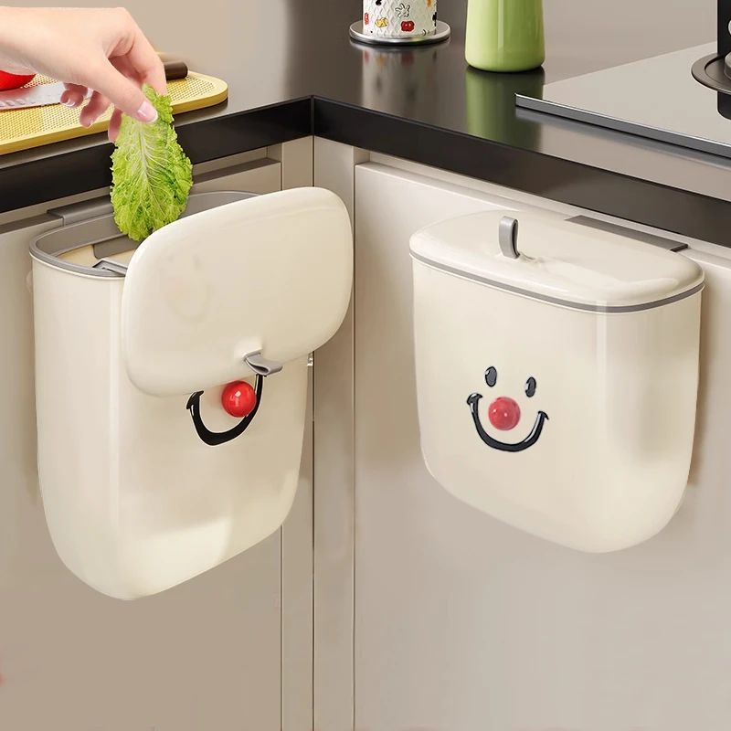 俏洁厨房垃圾桶壁挂式悬挂式家用垃圾桶卫生间纸篓厨余垃圾收纳桶