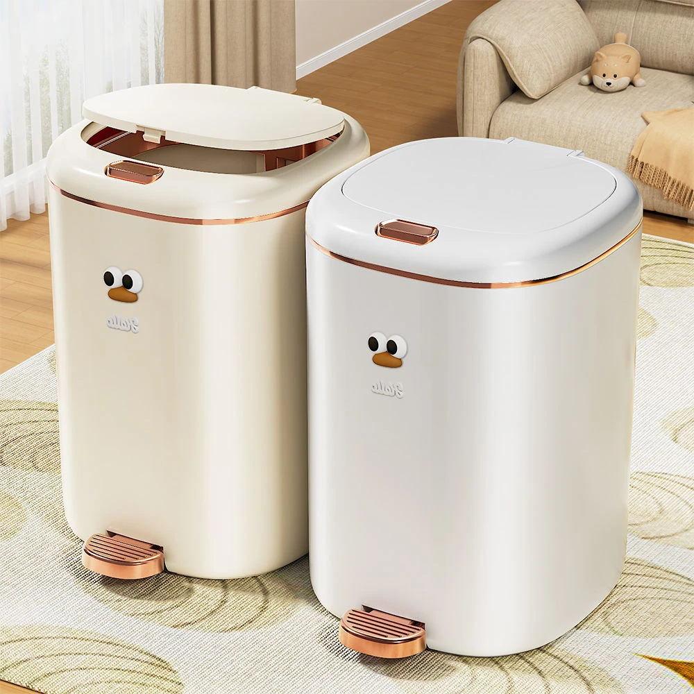 俏洁大号垃圾桶带盖家用厕所卫生间客厅卧室手按脚踏式大容量纸篓