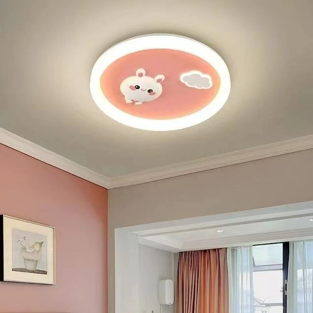 儿童房间吸顶灯简约现代卡通可爱萌兔护眼女孩卧室灯奥洛斯儿童灯
