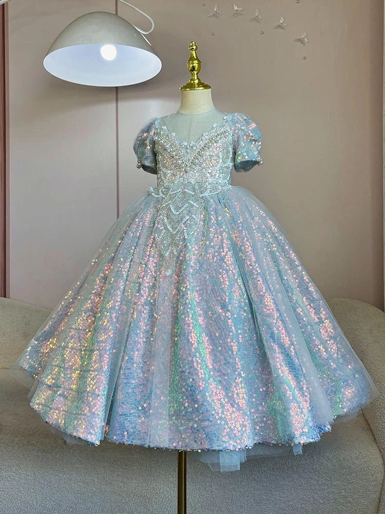 【半塘梦梦】女童主持人晚礼服钢琴演出服儿童公主裙生日宴