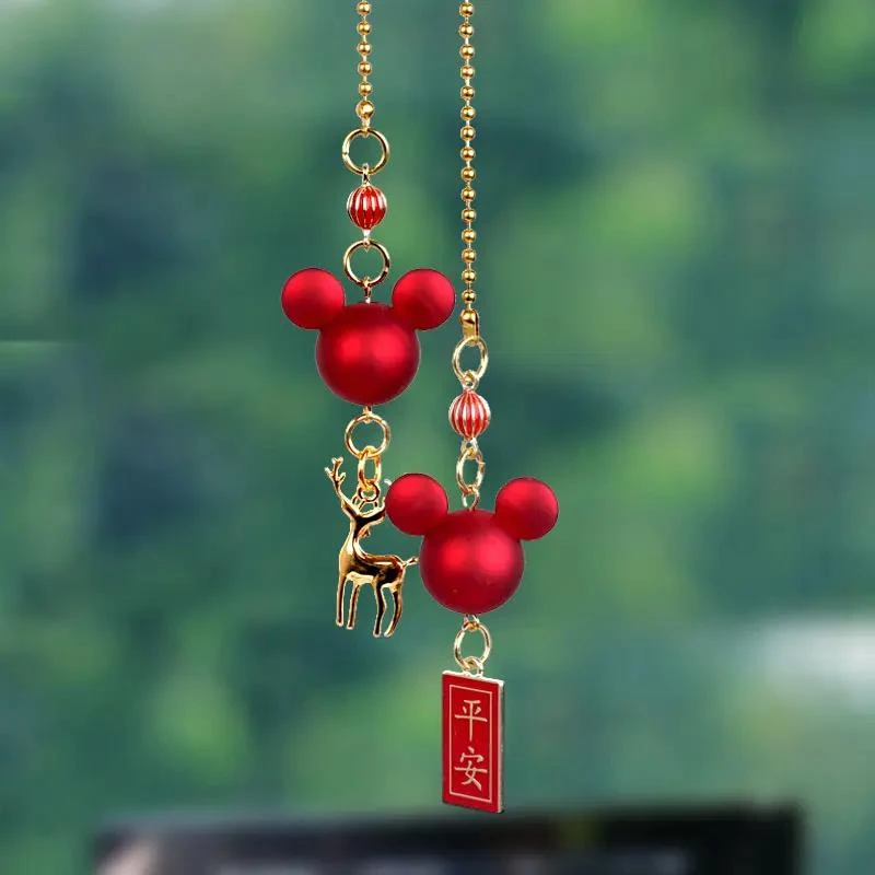 车载好物一路平安鹿十二生肖车载挂件后视镜车挂汽车内装饰品车载