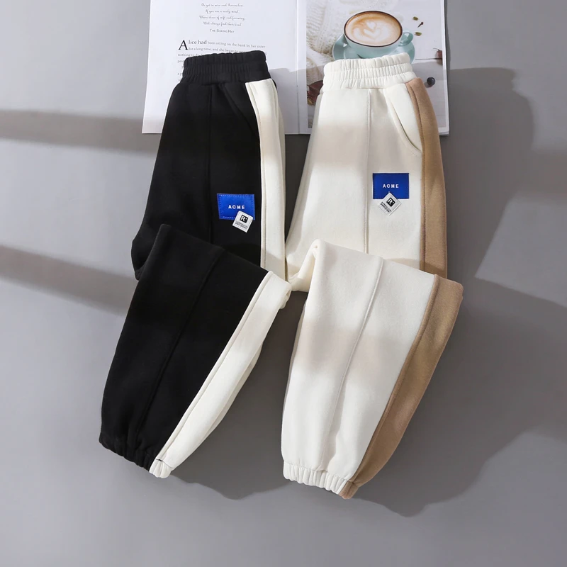 儿童装春秋女童加绒裤子2025新款秋冬装休闲裤中大童女孩运动卫裤