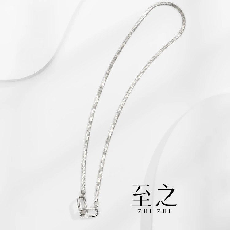 至之  原创蛇骨链职场通勤浪漫感项链简约素款时尚