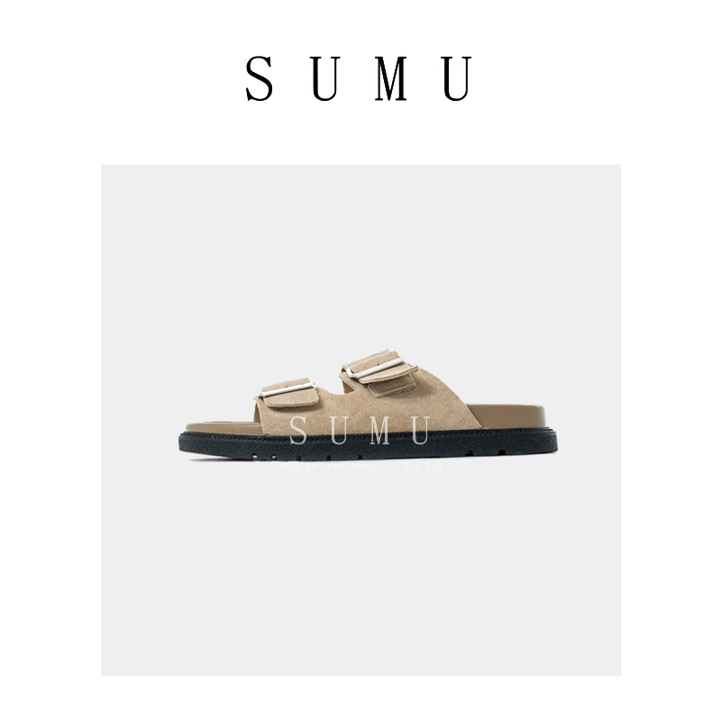 宿慕SUMU 女款一字拖 5.7 夏季2024新款潮流百搭休闲拖鞋35-1