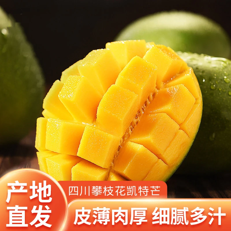 【小禄溯源】四川攀枝花凯特芒果3斤鲜甜多汁鲜果产地直发一级果