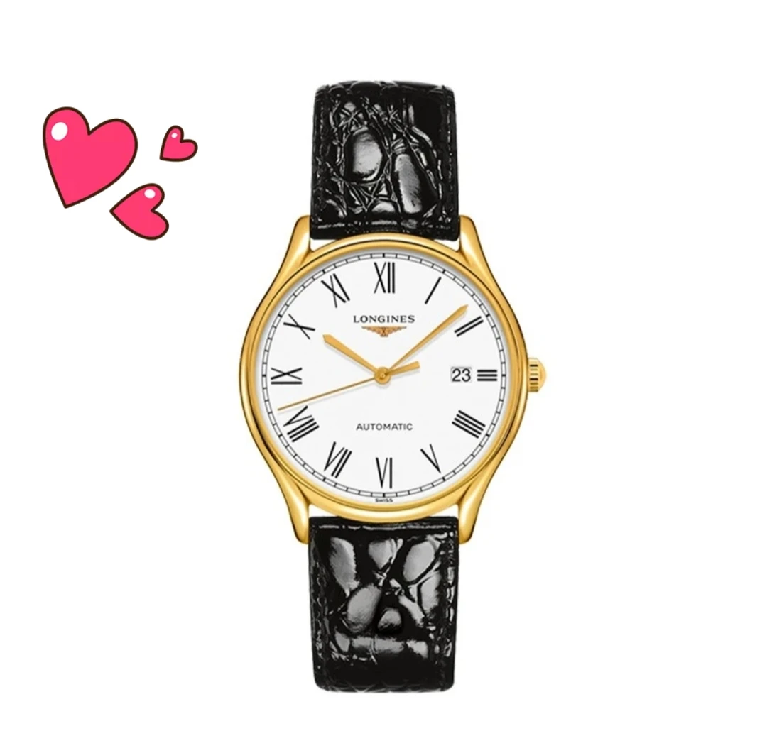 99新 Longines/浪琴 /律雅860间金皮带/表径35/公价10600