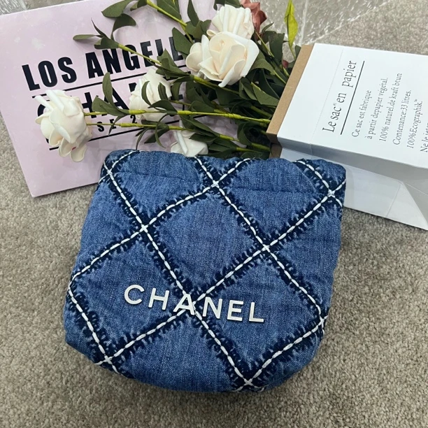 99新 Chanel/香奈儿 24P牛仔丹宁外缝22bag mini时尚经典气质