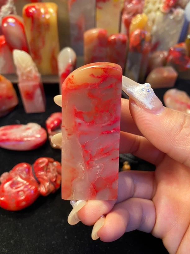 巴林网状鸡血印章