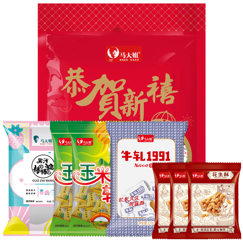 Sister Ma/马大姐 马大姐糖果大礼包组合1347g糖果棒棒糖香甜口味