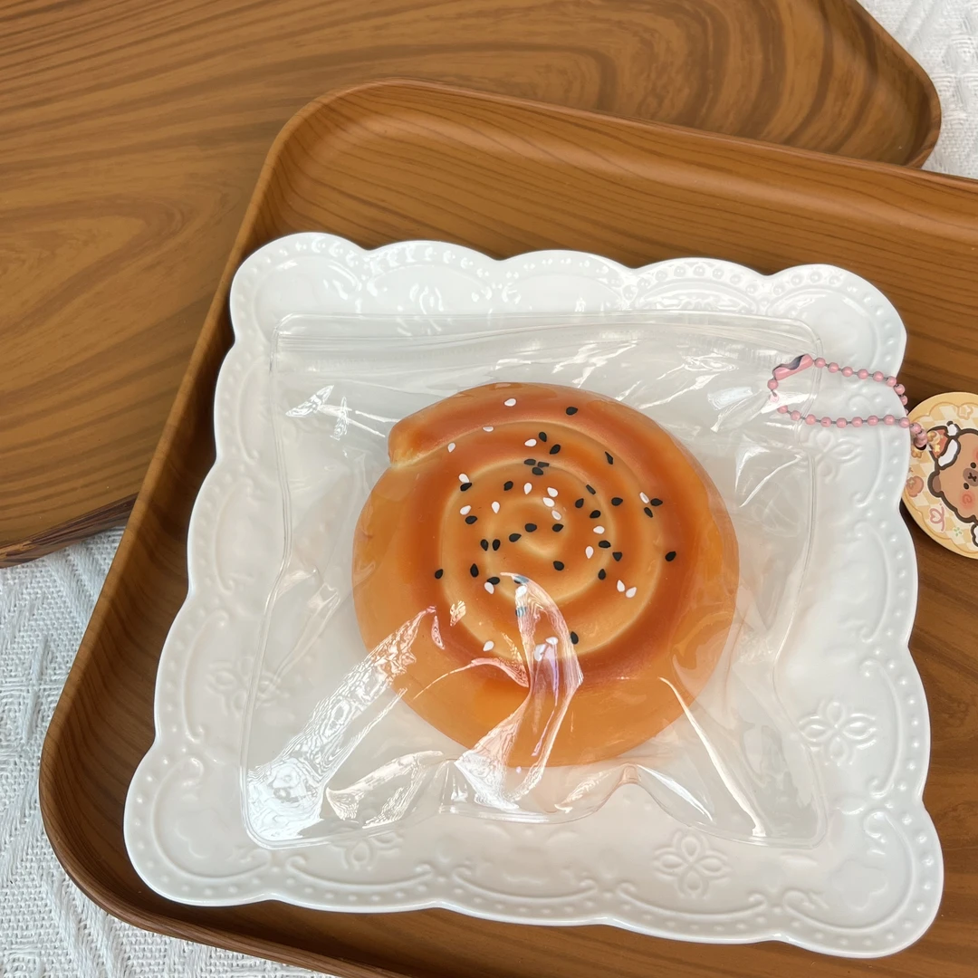 【蜂蜜面包】现货捏捏乐食品级硅胶纯手工制作解压玩具手工DIY