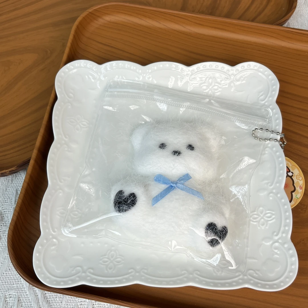 【裹绒小白熊】现货捏捏乐食品级硅胶纯手工制作解压玩具手工DIY