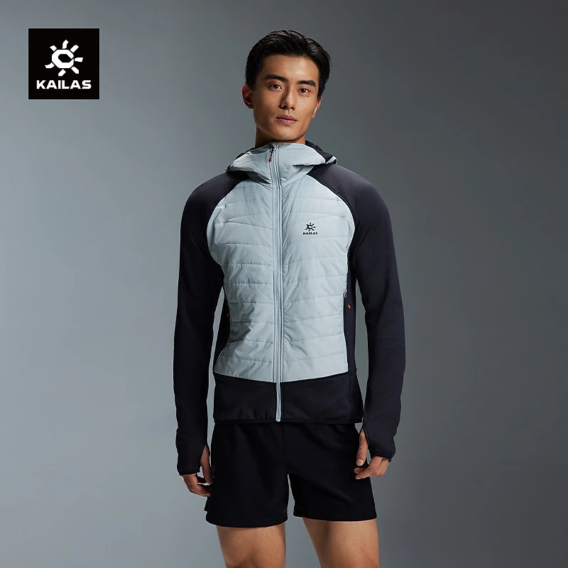 凯乐石棉服秋冬户外登山加厚AT40动态保暖连帽外套男款-KG2330107