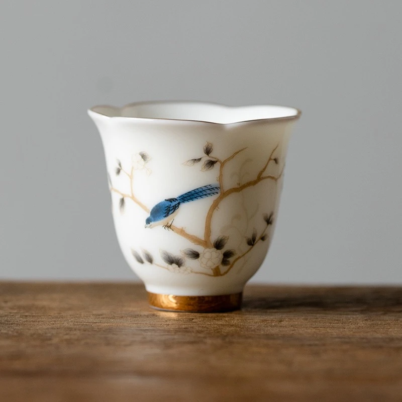 羊脂玉德化白瓷主人杯客杯品茗杯单杯陶瓷功夫茶具泡茶杯A11840