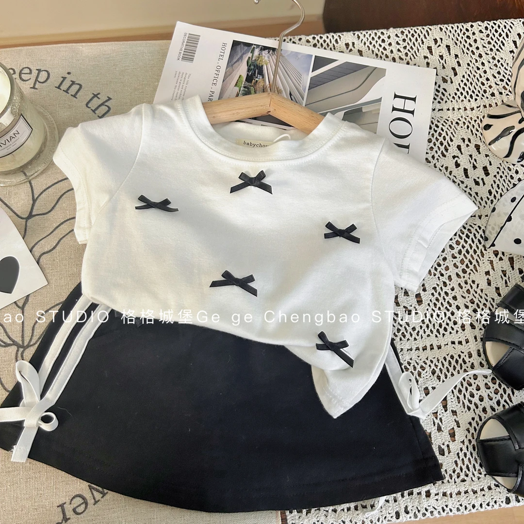 韩版童装女童夏装套装2024新款洋气韩版女宝宝夏季两件套24168