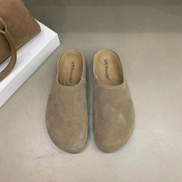 复古包头勃肯鞋女厚底休闲百搭休闲半拖鞋