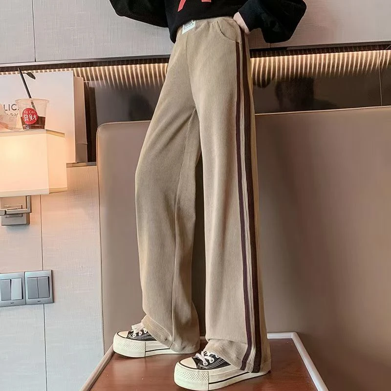 加厚羊羔绒垂版阔腿裤357