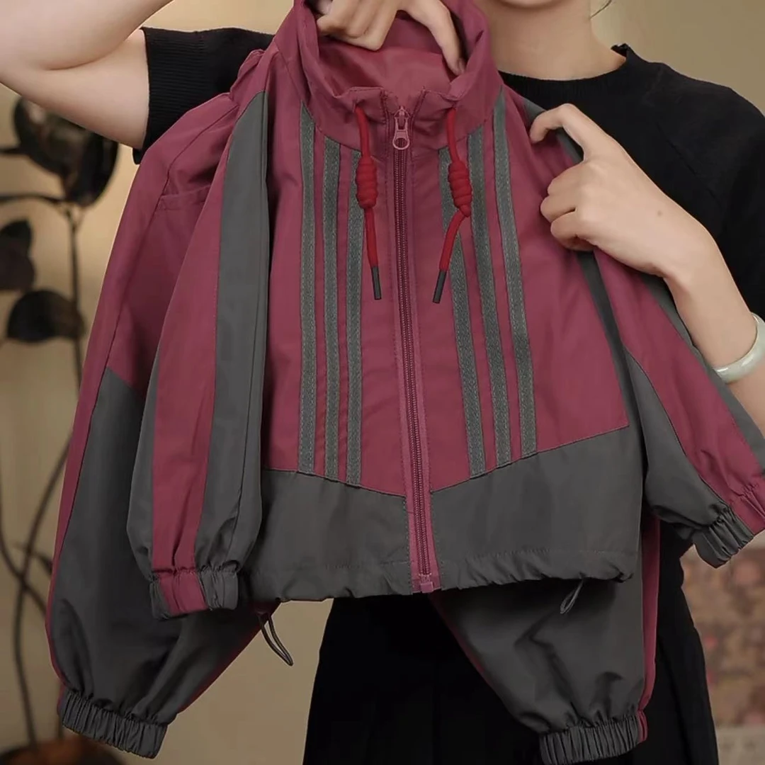 【现货48H】儿童冲锋衣秋季男女童工装休闲连帽外套帅夹克套装