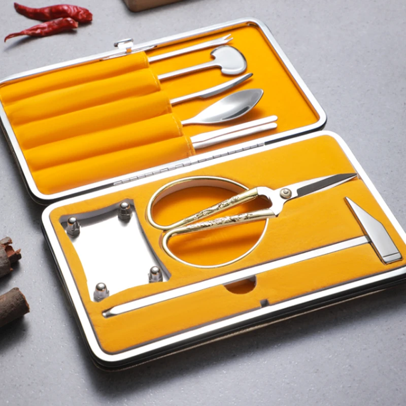 吃蟹八件套不锈钢吃蟹专用工具家用开剥螃蟹大闸蟹夹钳子吃蟹套装