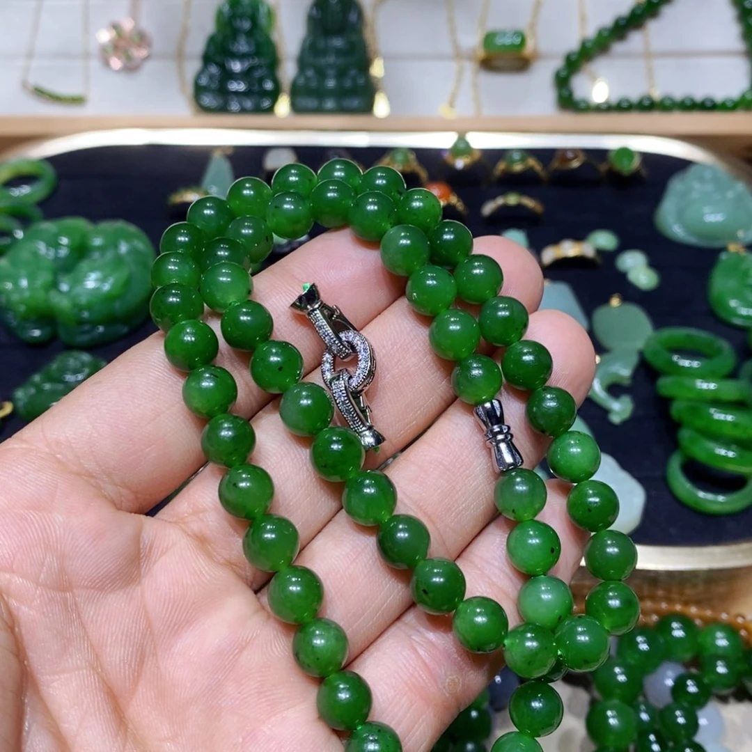和田玉(碧玉)颈饰未镶嵌东**筝