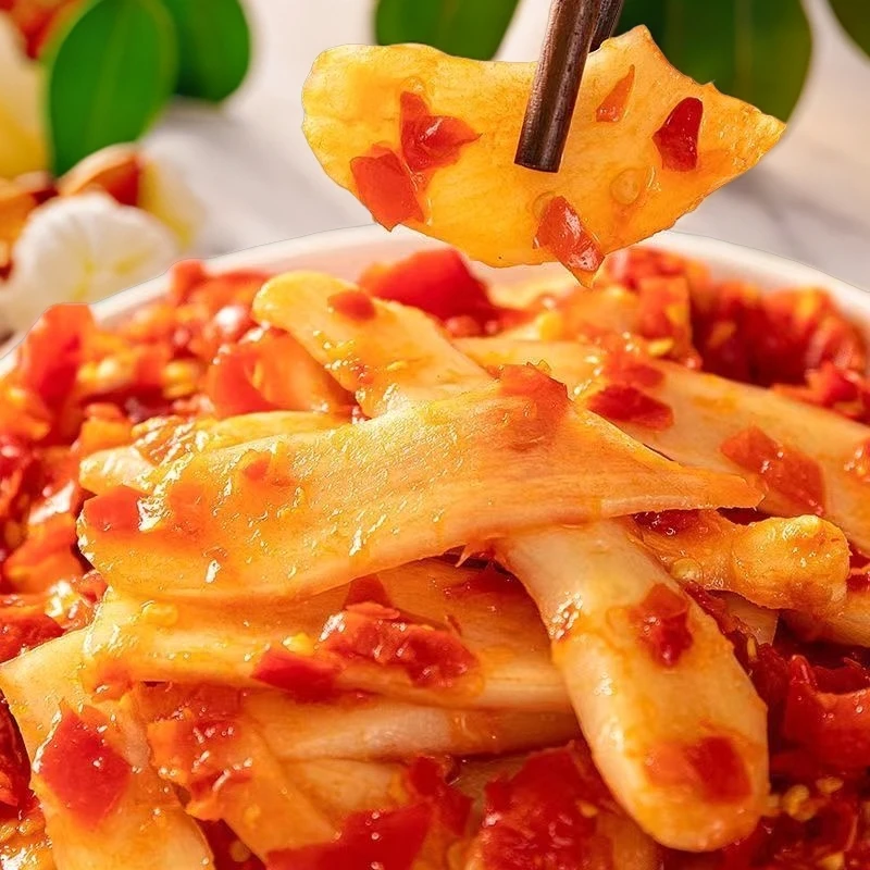 湖南特产腌制醋腌泡姜爽口酸辣老姜生姜子姜片辣椒开味下饭菜灌装