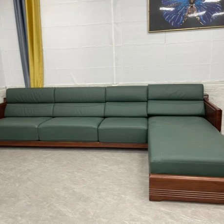 SF9S12转角沙发金丝梨木总长3800*850*900头层牛皮